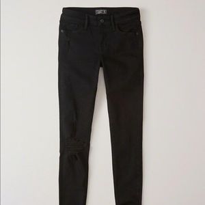 Abercrombie Low Rise Ripped Super Skinny Jeans